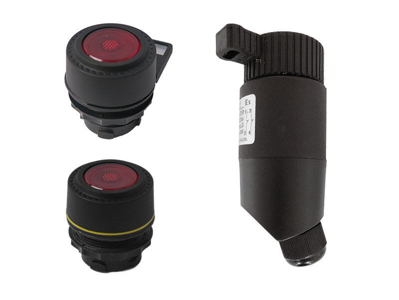 HL0101-AMD Series Explosion-proof Button With Signal Lamp(Board back cable type)